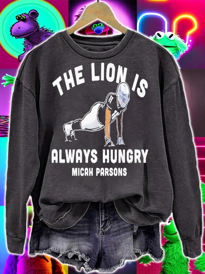 The Lion is always Hungry Micah Parsons Push-Ups shirt