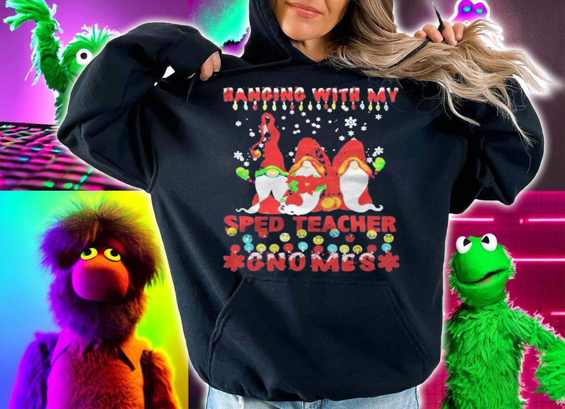 Hanging with my sped teacher Gnomes Christmas T-shirt hoodie