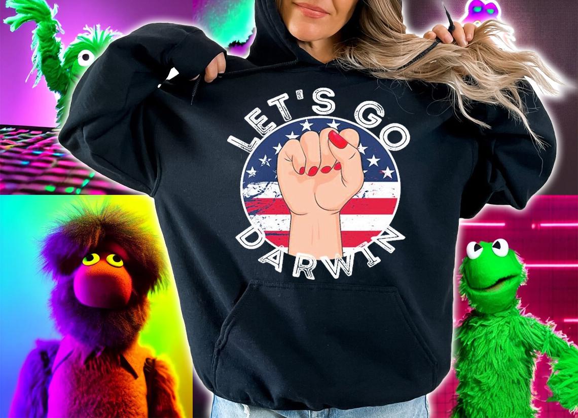 Let's Go Darwin Liberal impeach Fist Flag T-Shirt hoodie