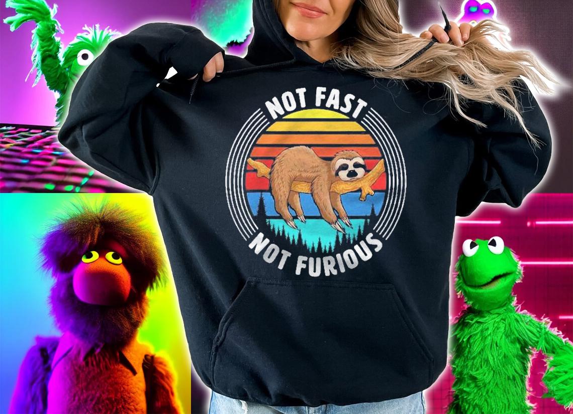Mens Funny Sloth Gift Not Fast Not Furious Animal Lover Shirt