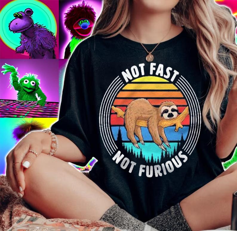 Mens Funny Sloth Gift Not Fast Not Furious Animal Lover Shirt