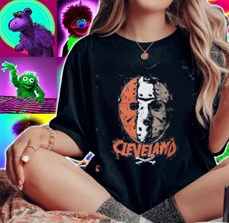 NFL Cleveland Browns Halloween Jason Voorhees Mask shirt woman shirt