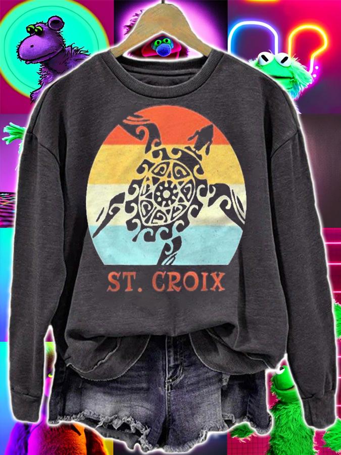 St. Croix Vintage Retro Throwback Vacation Shirt sweatshirt