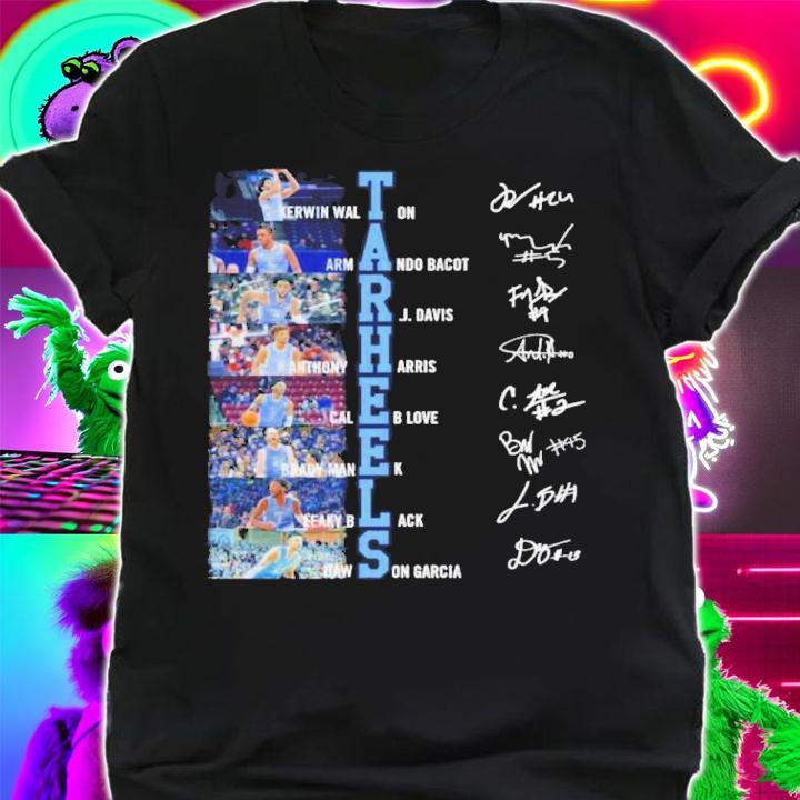 UNC North Carolina Tar Heels Basketball Team Signatures Shirt