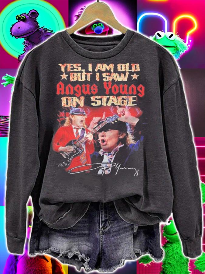 Yes I Am Old But I Saw Angus Young On Stage Signatures Shirt