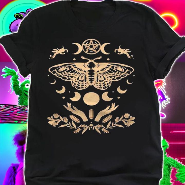 Dark Academia Aesthetic Celestial Mystic Death Moth Wiccan Shirt shirt