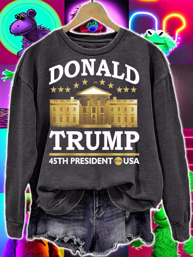 Gold White House Donald Trump 45th President T-Shirt sweatshirt