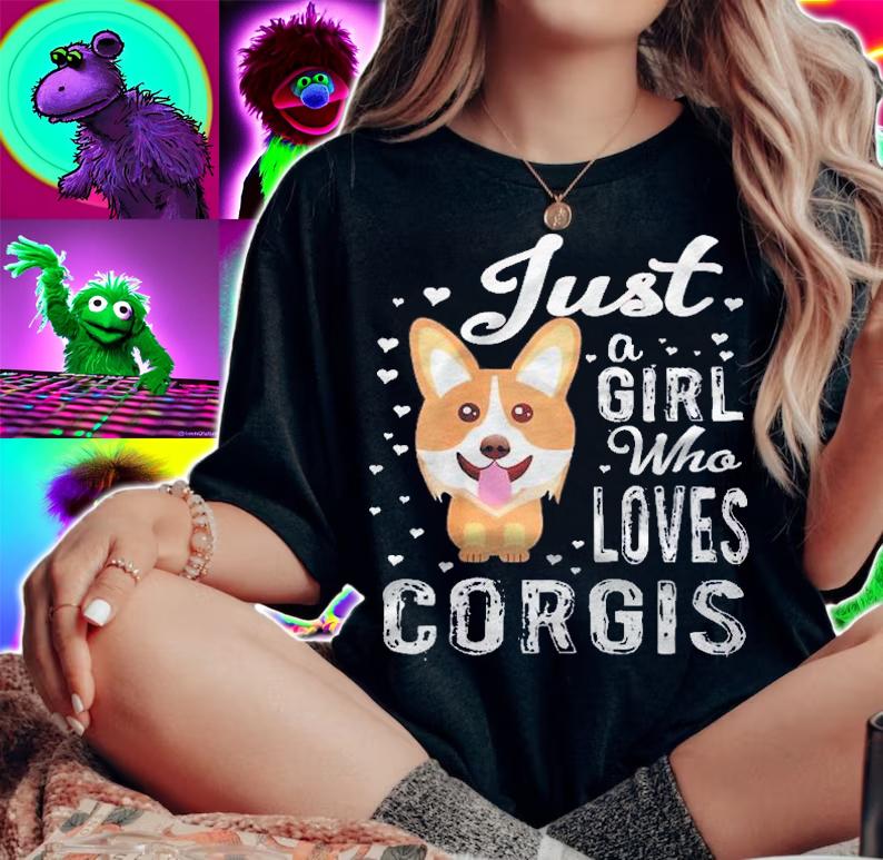 Just A Girl Who Loves Corgis Raglan Baseball Shirt woman shirt