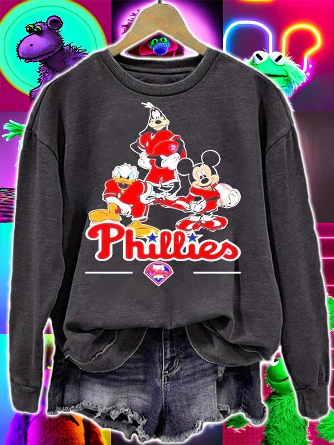 Philadelphia Phillies Mickey Donald Goofy T-Shirt sweatshirt