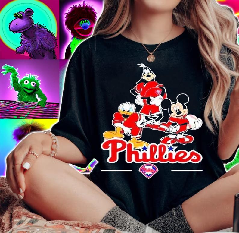 Philadelphia Phillies Mickey Donald Goofy T-Shirt woman shirt