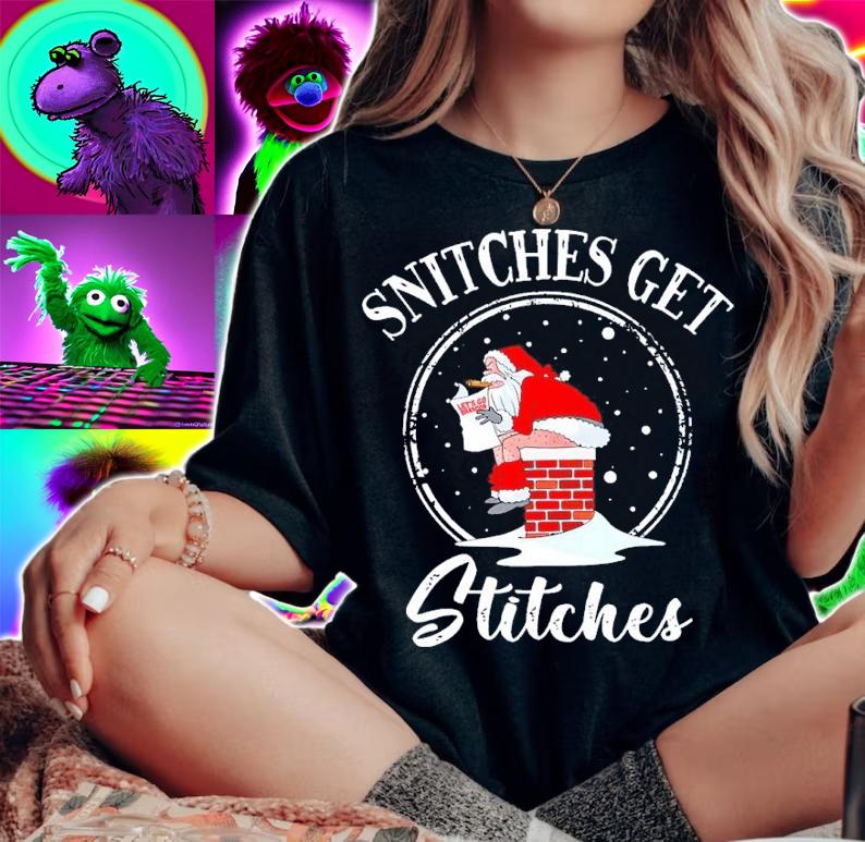 Santa Claus Snitches Get Stitches Shirt