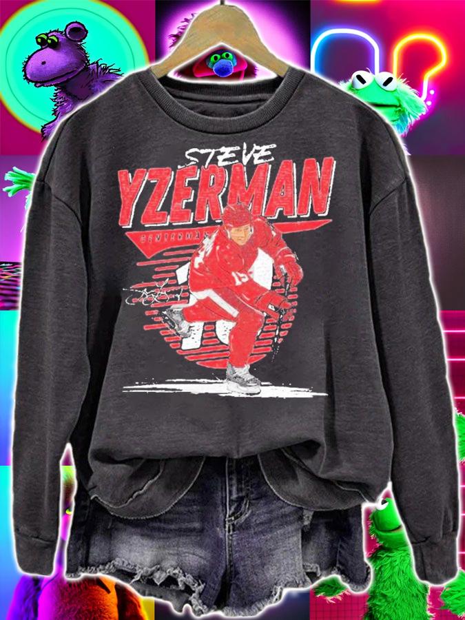 Steve Yzerman Detroit Comet Hockey Signatures Shirt