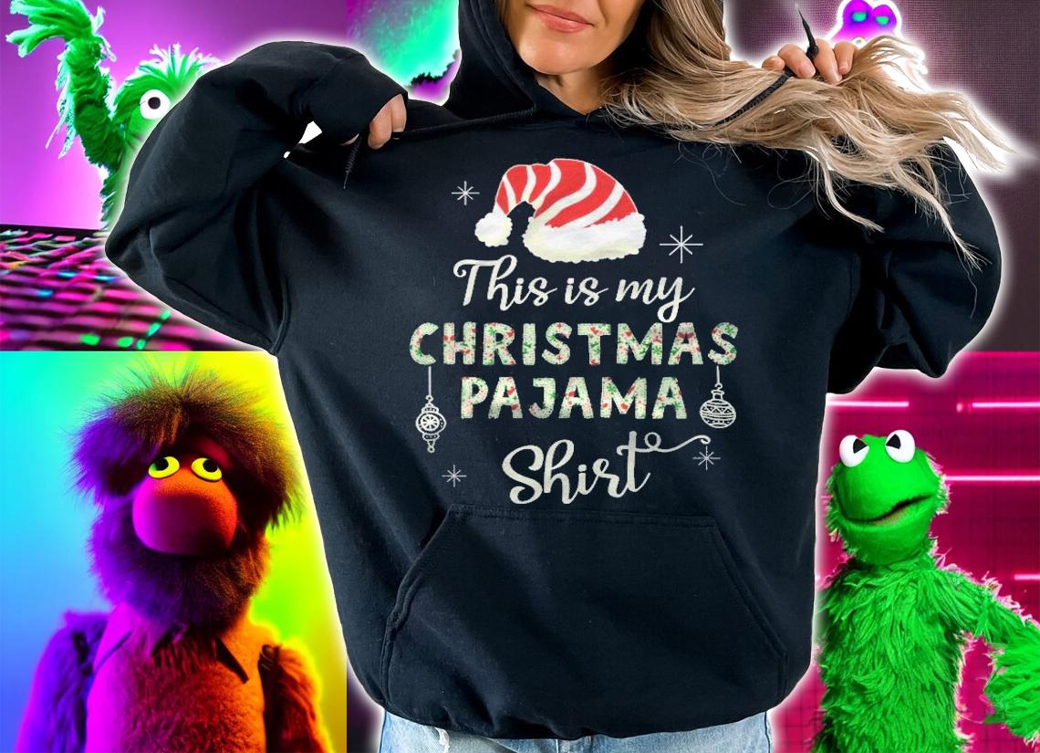 This Is My Christmas Pajama Shirt Applique Style Christmas Shirt