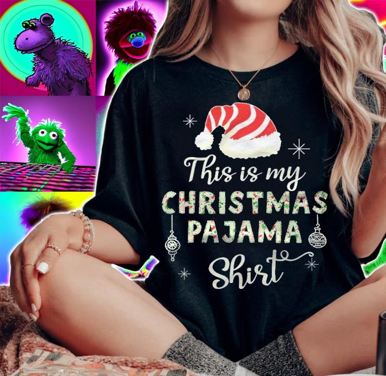This Is My Christmas Pajama Shirt Applique Style Christmas Shirt