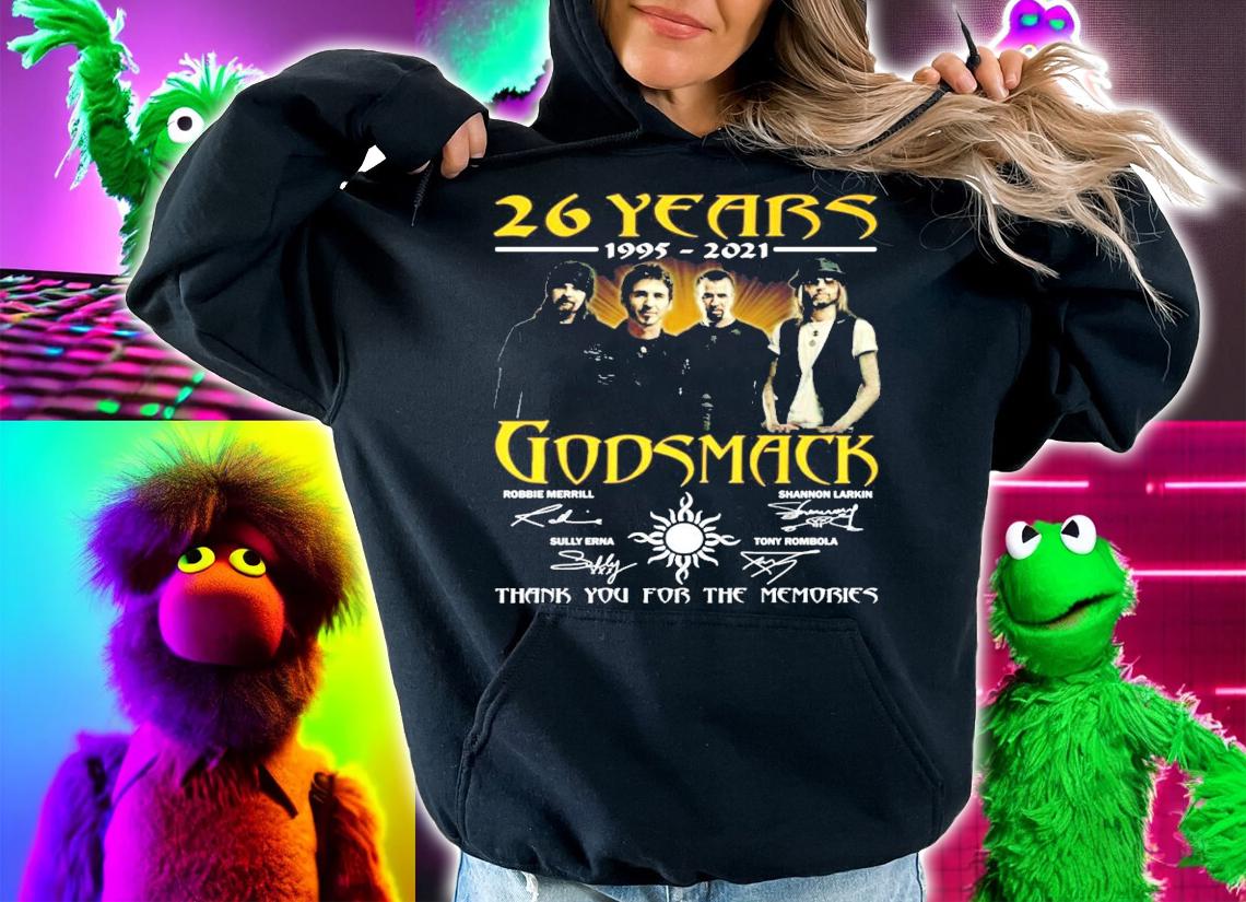 25 years 1997-2021 Godsmack signatures t-shirt hoodie