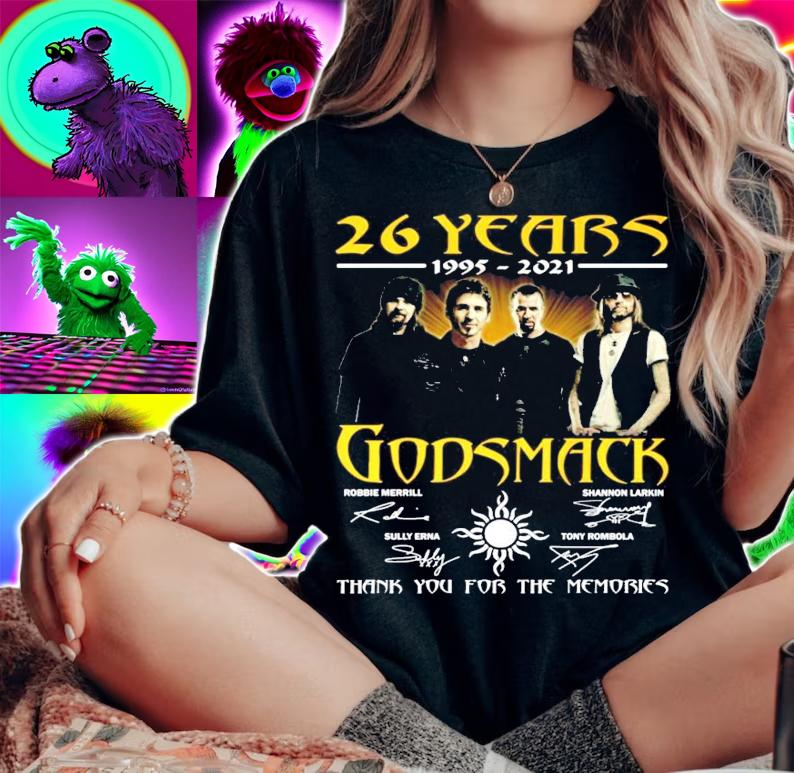 25 years 1997-2021 Godsmack signatures t-shirt woman shirt