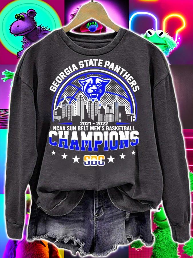Georgia State 2021-2022 NCAA Sun Belt Men's Basketball Champions Shirt sweatshirt