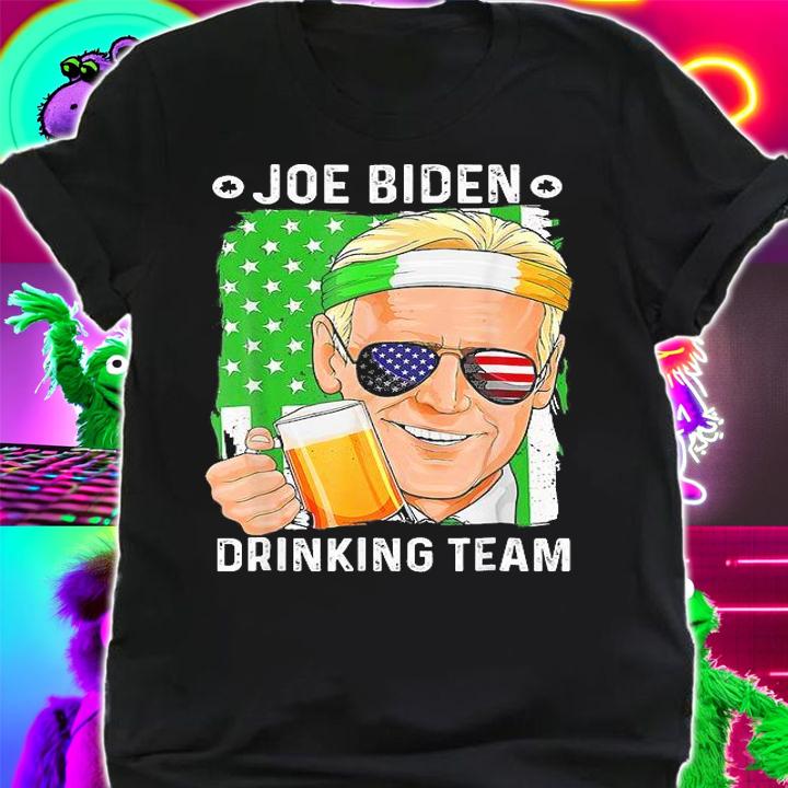 Joe Biden Drinking Team Draft Beer USA Flag T-Shirt shirt