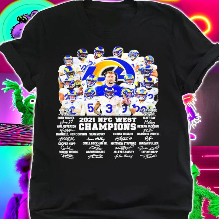Los Angeles Rams 2021 NFC West Champions Signatures Shirt shirt
