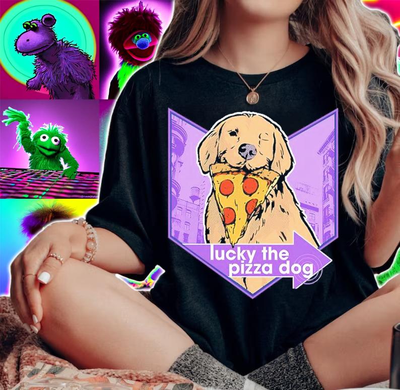 Lucky The Pizza Dog Shirt woman shirt