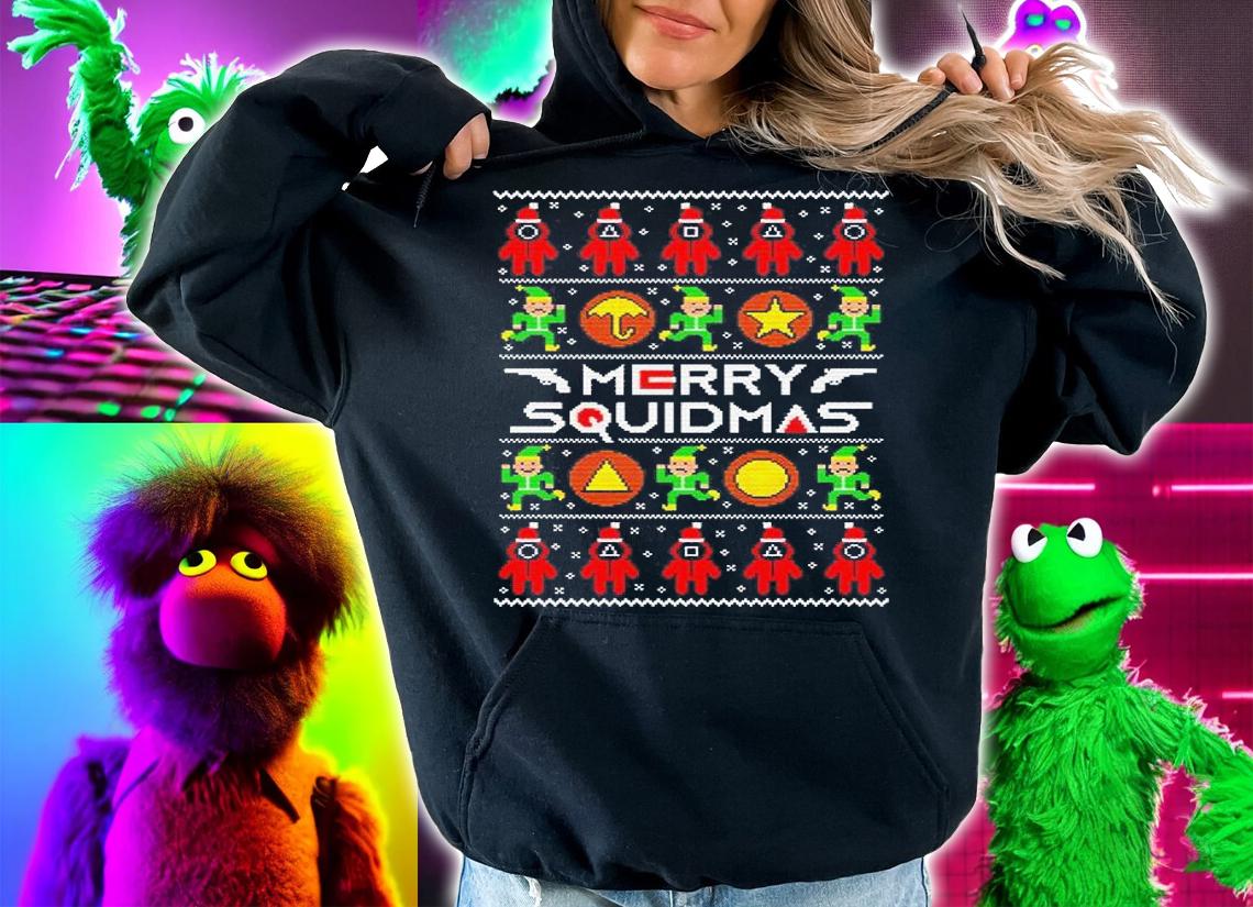 Merry Squidmas Jumper Christmas Xmas Squid Game Games TV Show Gift T-Shirt