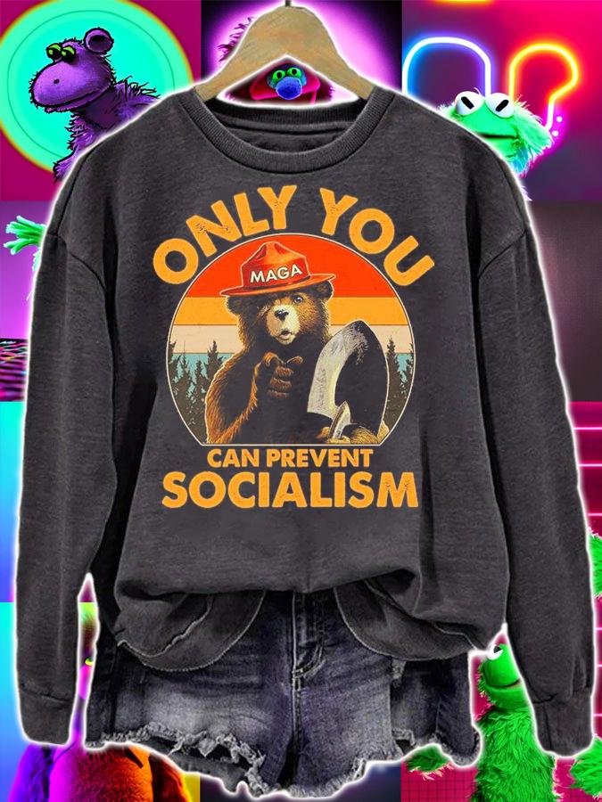 Only You Can Prevent Socialism Vintage MAGA T-Shirt