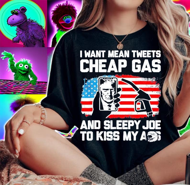 Pro America Want Mean Tweets Cheap Gas And Sleepy Joe Biden T-Shirt woman shirt
