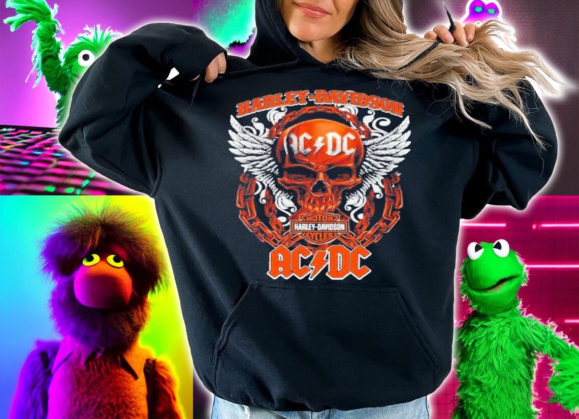 Skull Motor Harley Davidson Cycles ACDC Shirt hoodie