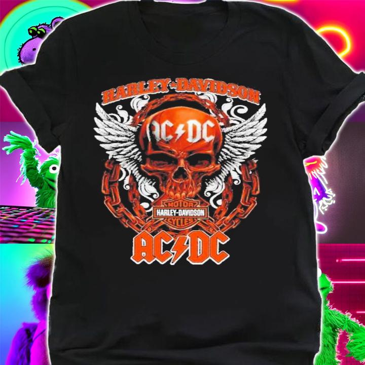 Skull Motor Harley Davidson Cycles ACDC Shirt shirt