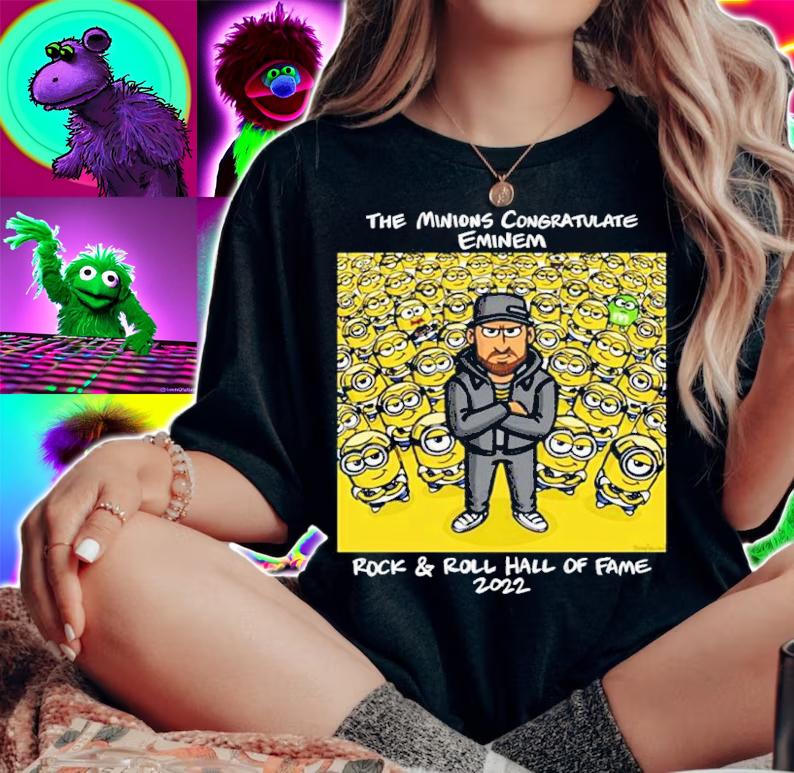 The Minions Congratulate Eminem Rock And Roll Hall Of Fame 2022 Shirt woman shirt