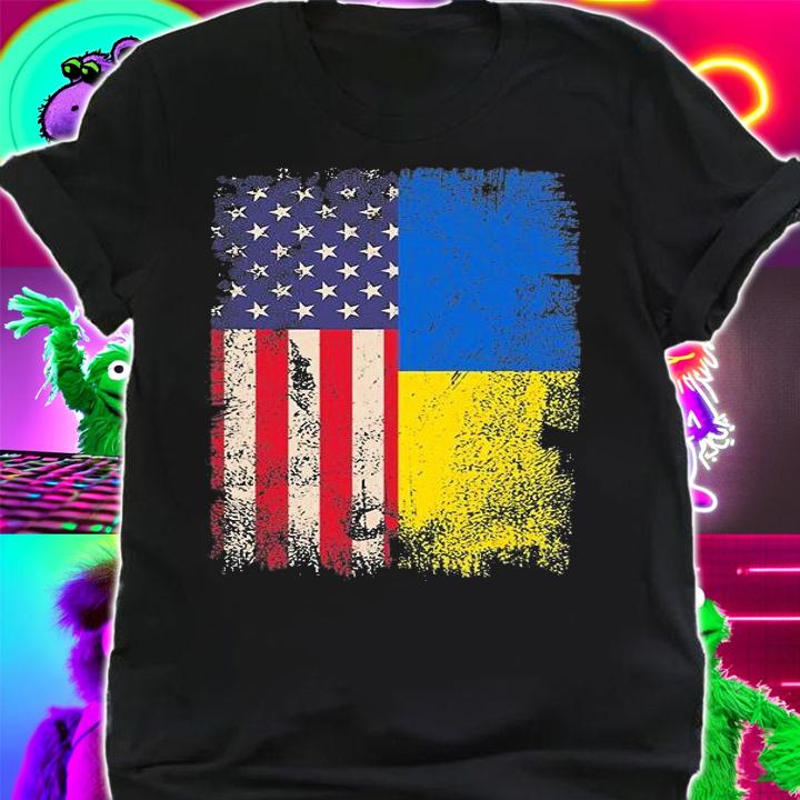 Ukrainian American Flag Ukraine USA Roots T-Shirt