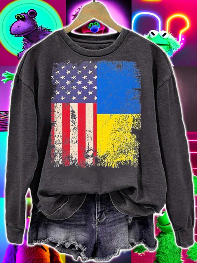 Ukrainian American Flag Ukraine USA Roots T-Shirt