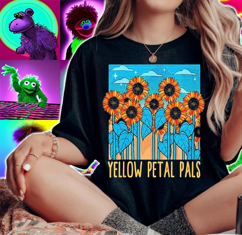 Yellow Petal Pals Home Garden Gardening Field Sunflower T-Shirt woman shirt