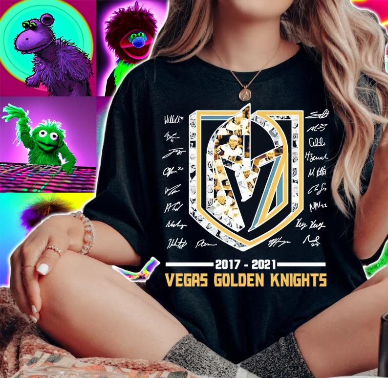 2017-2021 Vegas Golden Knights signatures shirt woman shirt