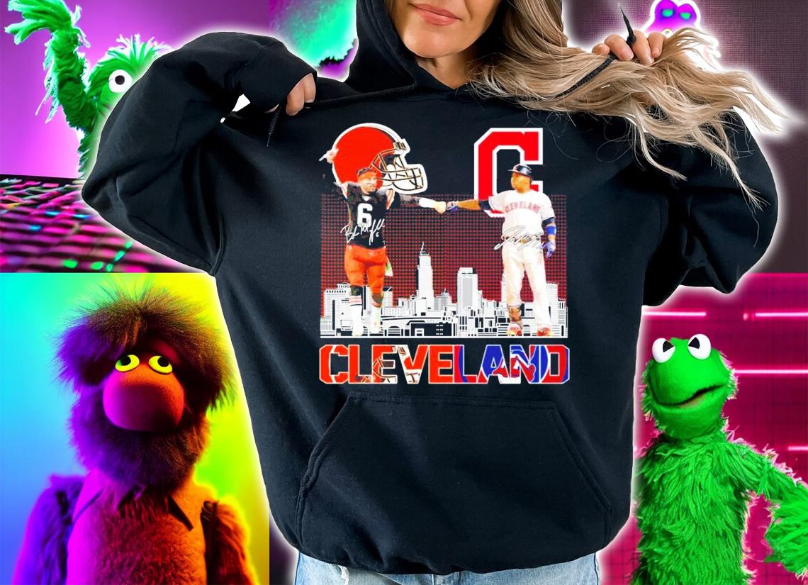 Cleveland Browns vs Cleveland Indians signature shirt hoodie