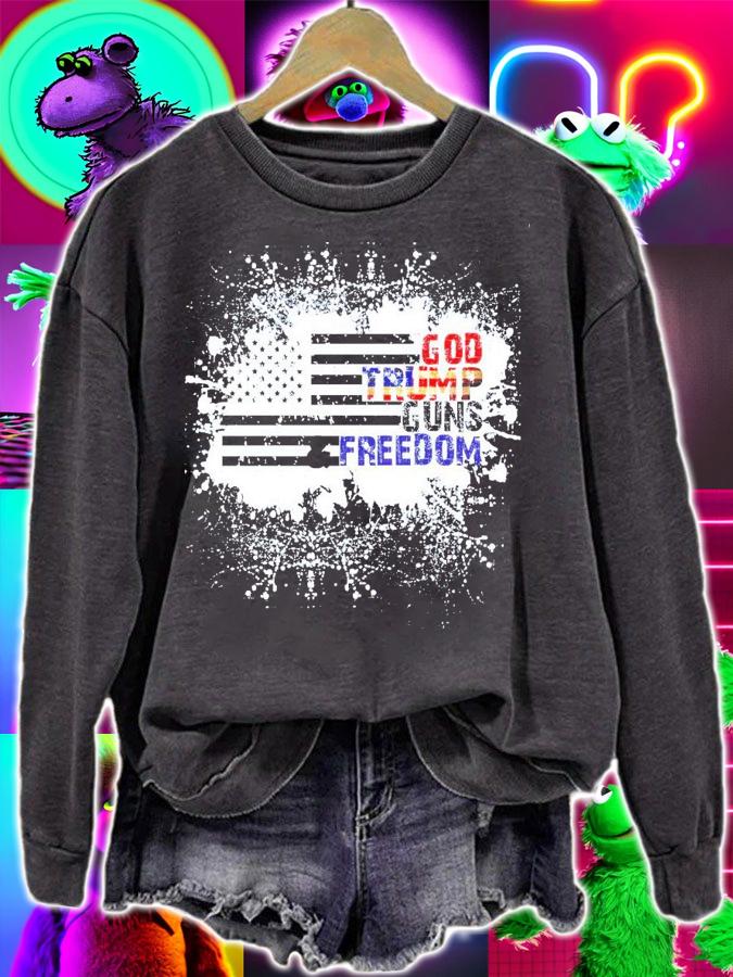 God Trump Guns Freedom shirt