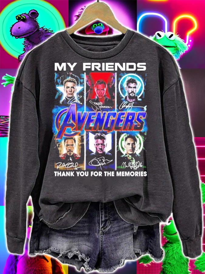 My Friends Captain America Black Widow Thor Iron Man Hulk signature shirt sweatshirt