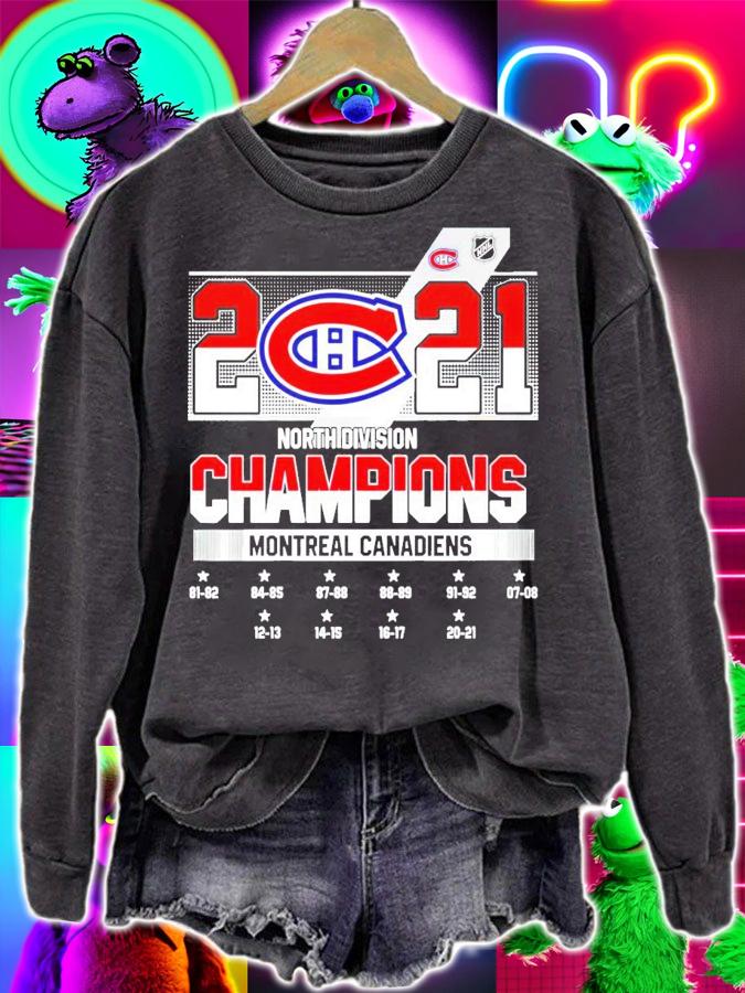 NHL 2021 North Division Champions Montreal Canadiens shirt