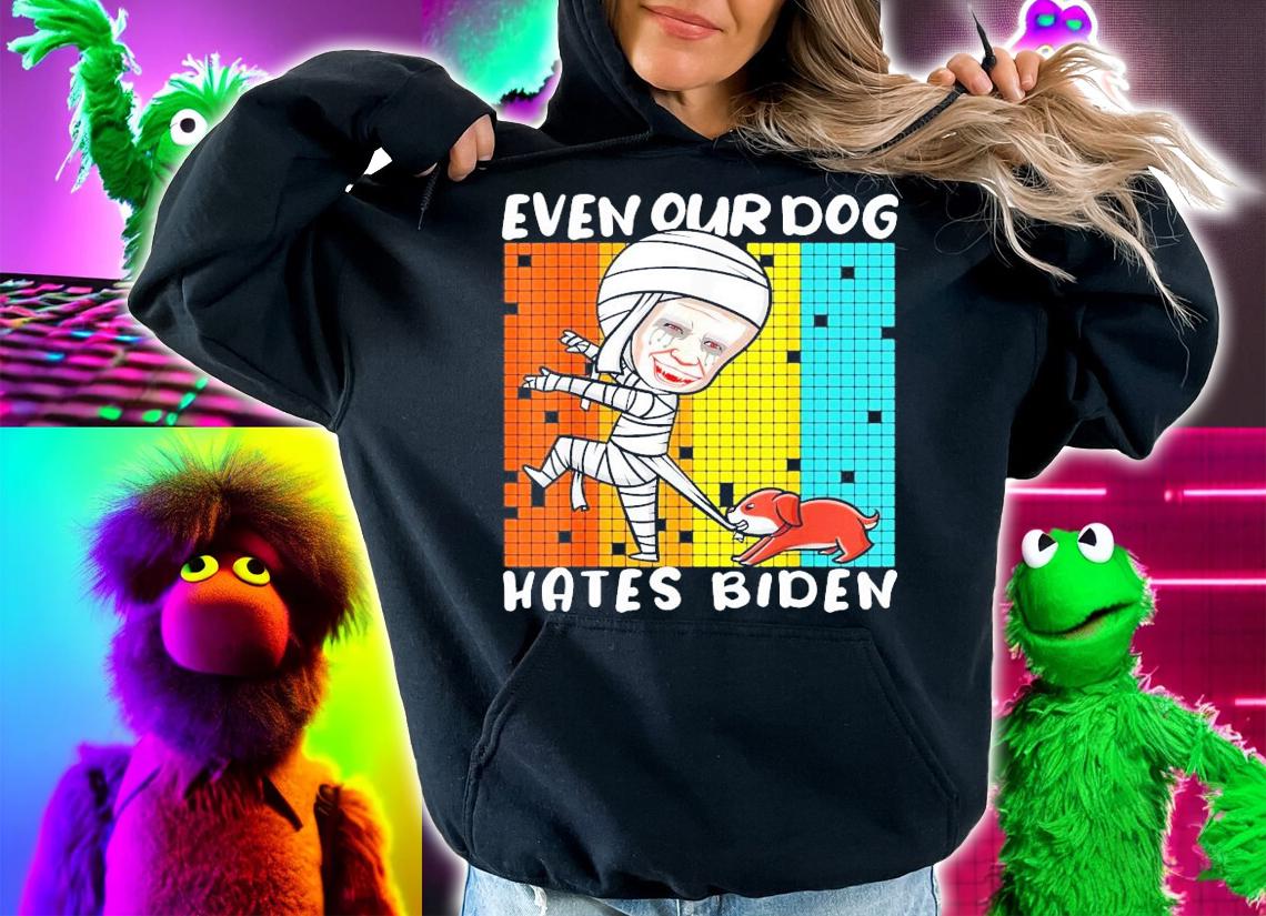 Our Dog Hates Biden Funny Anti Government Halloween Mummy shirt