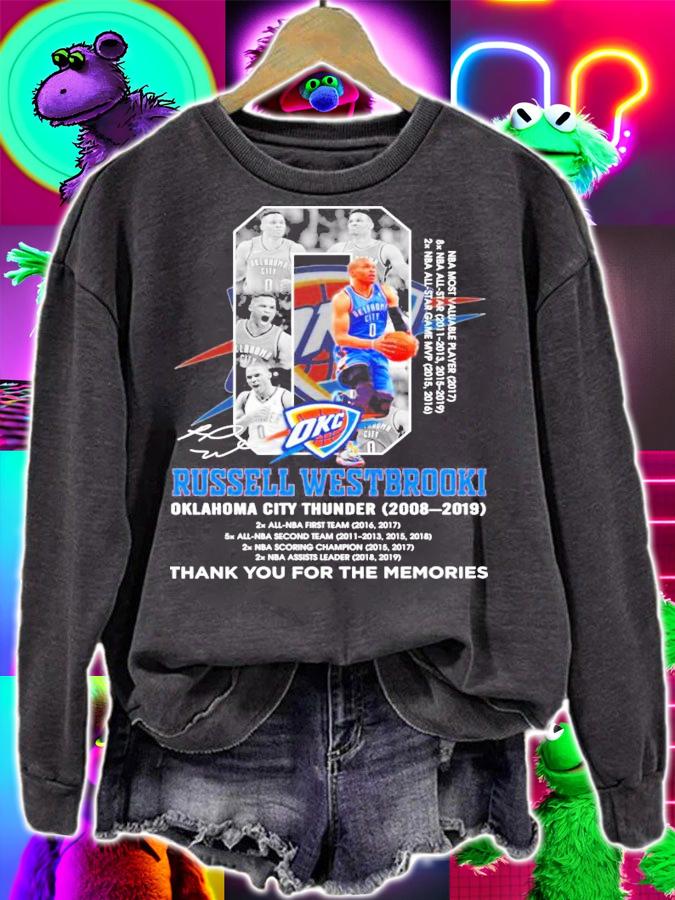 Russell Westbrook Oklahoma City Thunder 2008-2019 signature shirt