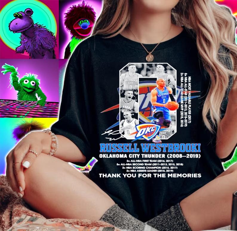 Russell Westbrook Oklahoma City Thunder 2008-2019 signature shirt