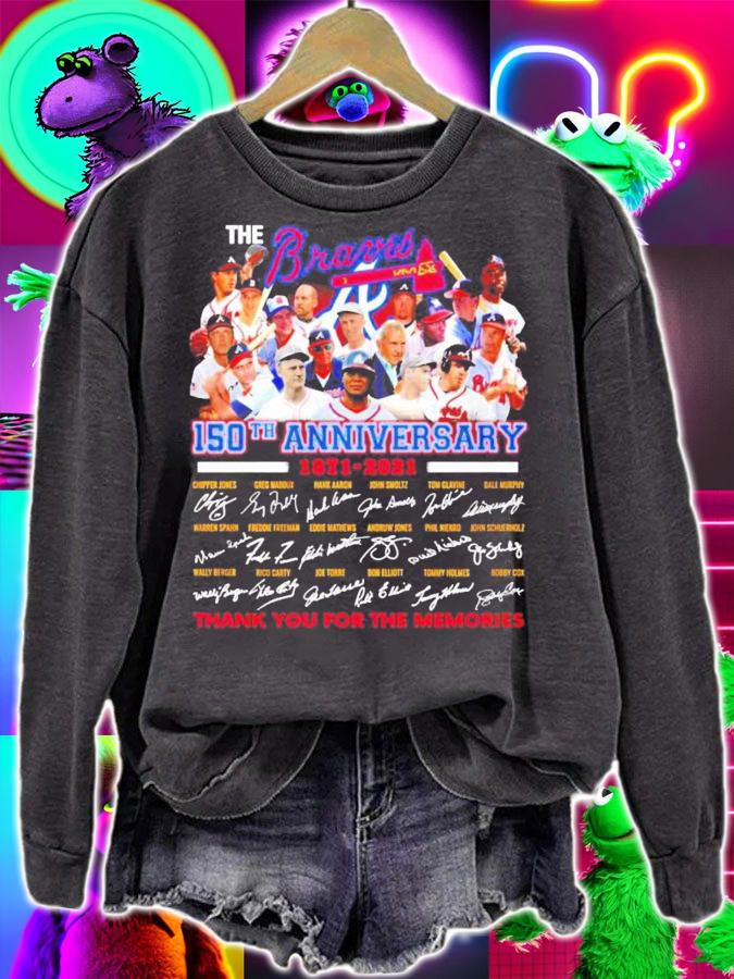 The Braves 150th anniversary 1871-2021 signatures shirt