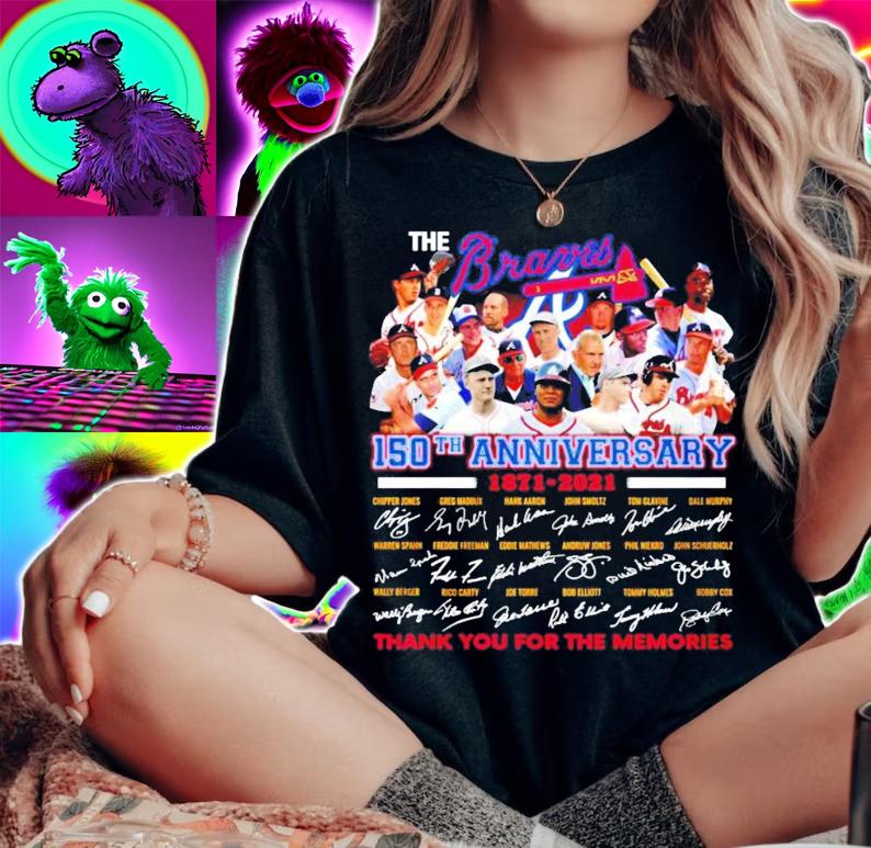 The Braves 150th anniversary 1871-2021 signatures shirt