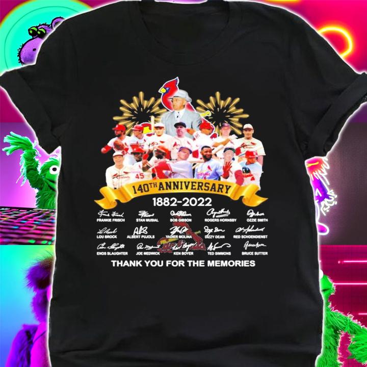140th anniversary 1882-2022 St Louis Cardinals signatures shirt