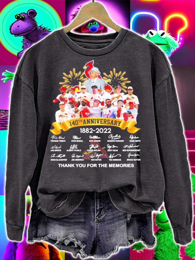 140th anniversary 1882-2022 St Louis Cardinals signatures shirt