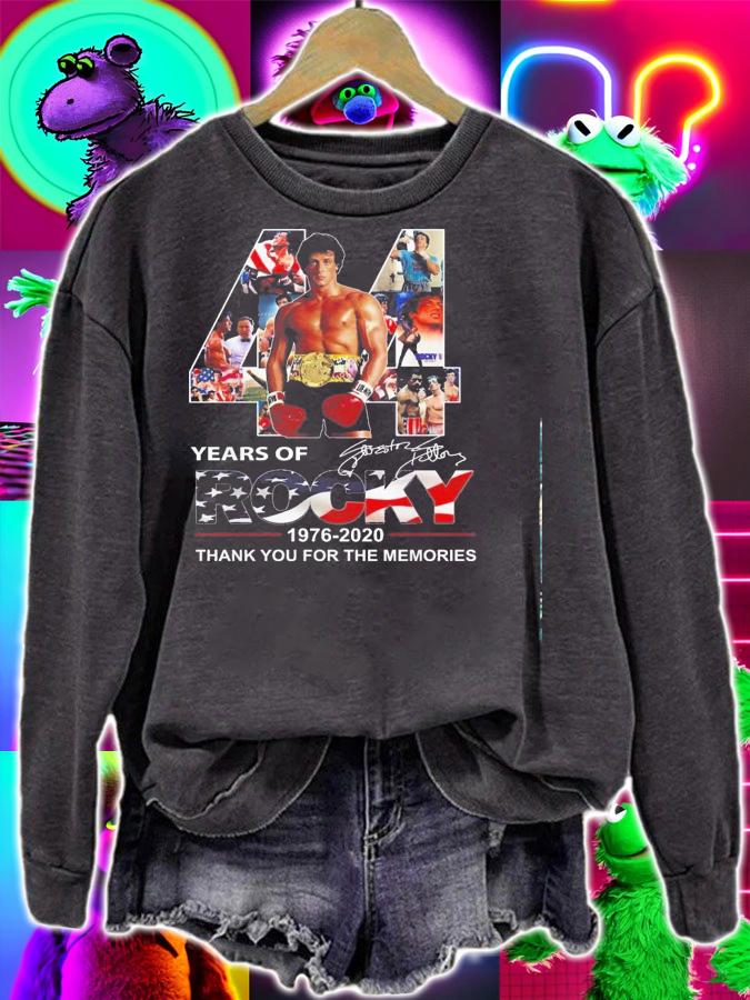 44 Years Of Rocky 1976 2020 Thank You For The Memories Shirt.Jpg sweatshirt