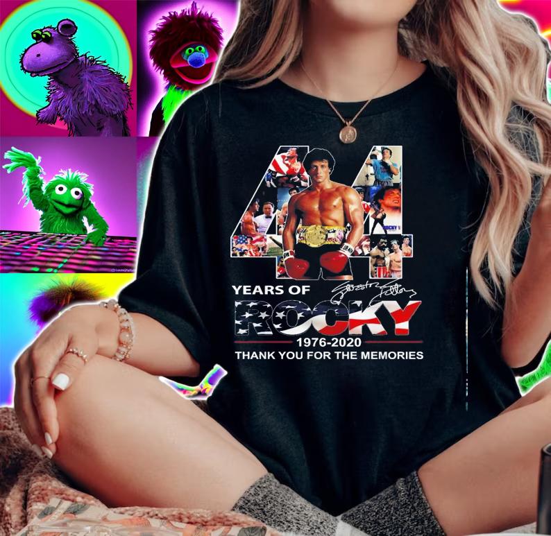 44 Years Of Rocky 1976 2020 Thank You For The Memories Shirt.Jpg woman shirt