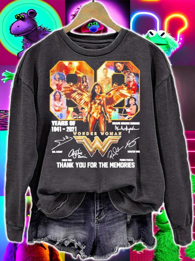 80 years 1941-2021 William Moulton Marston Wonder Woman signatures shirt