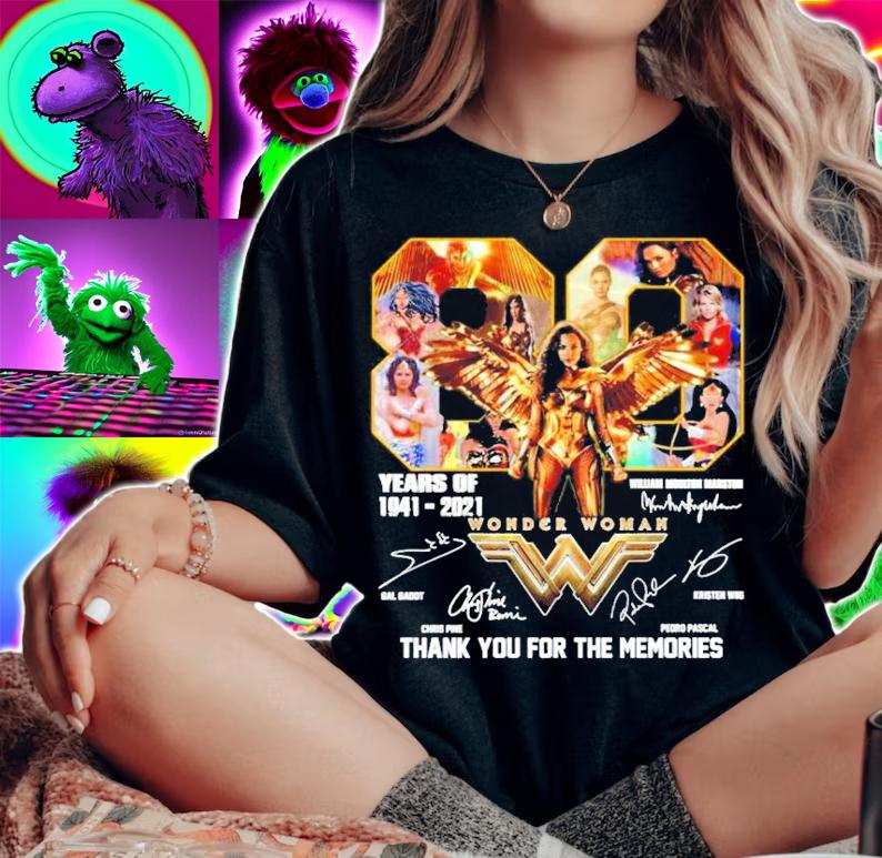 80 years 1941-2021 William Moulton Marston Wonder Woman signatures shirt