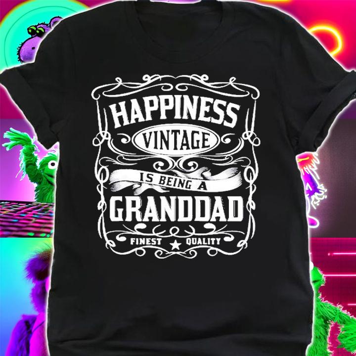 Happiness Vintage Is Being A Granddad T-Shirt